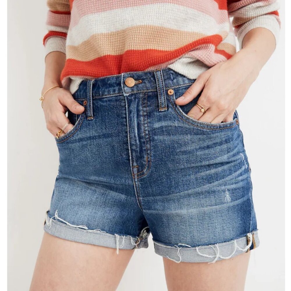 Madewell High-Rise Denim Shorts Glenoaks Wash Cutoff Edition F7019 Size 25
